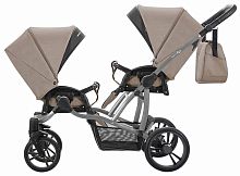 Bebetto Прогулочная коляска для двойни 42 Sport Сomfort / цвет бежевый, рама графит					
