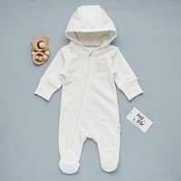 Petit BeBe Комбинезон с капюшоном на молнии (футер-петля) 30025 / цвет в ассортименте					