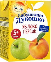 Бабушкино Лукошко Сок яблочно-персиковый восстановленный, с 5 месяцев, 0,2 л					