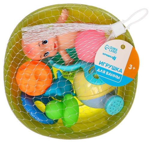 Крошка Я Набор резиновых игрушек для ванны, 10 предметов