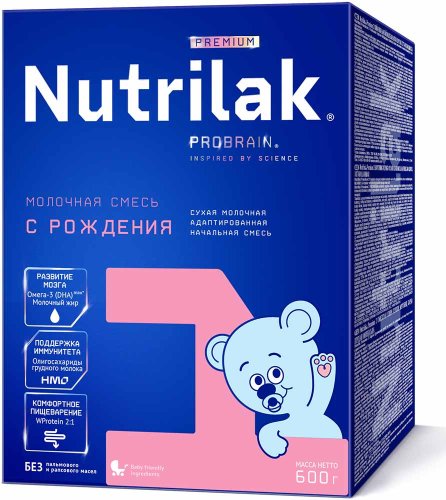 Nutrilak Молочная смесь Premium 1, с рождения, 600 г