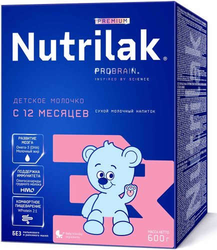 Nutrilak Смесь молочная Premium 3, с 12 месяцев, 600 г