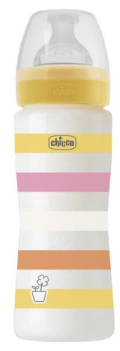 Chicco Бутылочка Well-Being Girl, с 4 месяцев, 330 мл / цвет желтый