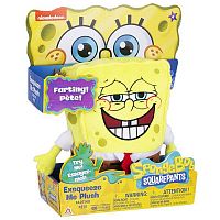 SpongeBob игрушка плюшевая 20 см со звуковыми эффектами Спанч Боб (пукает)					